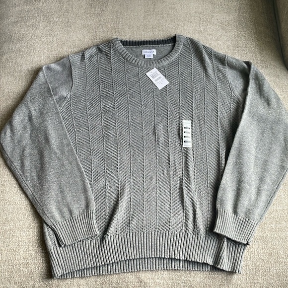 NWT Men’s XL Haggar Long Sleeve Grey Sweater - Picture 1 of 6